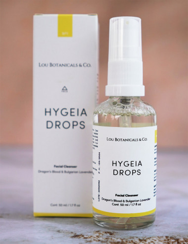 Gel de limpieza facial natural y organico Hygeia Drops jabon liquido para piel delicada
